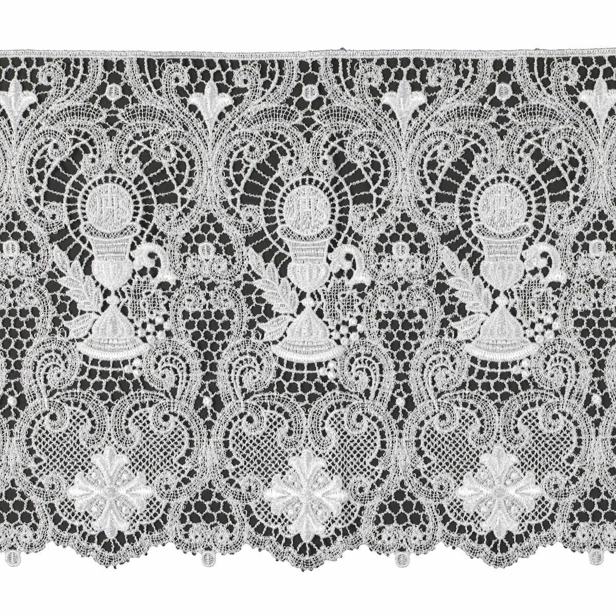 Macramè Lace Chalice H. cm 35 (13,8 inch) Viscose and Polyester White ...