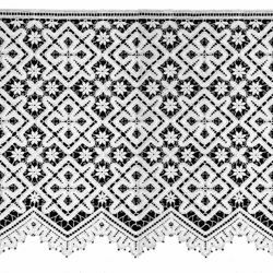Picture of Macramè Lace Cross Rhomb H. cm 30 (12 inch) Viscose and Polyester White Lacework Edging for liturgical Vestments 