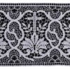 Picture of Macramè Lace Cross and Palm Tree H. cm 12 (4,7 inch) Viscose and Polyester White Lacework Edging for liturgical Vestments 