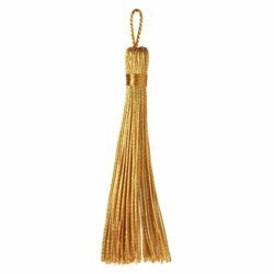 Picture of Cord Band Tassel Gold cm 8 (3,1 inch) Metallic thread and Viscose for liturgical Vestments