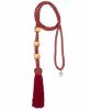 Picture of Tubular Cord Tassel with Solomon knot 3 pass-through Cotton blend Red Violet Green Flag White for pectoral Cross