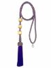 Picture of Tubular Cord Tassel with Solomon knot 3 pass-through Cotton blend Red Violet Green Flag White for pectoral Cross