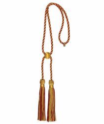 Picture of Cord Tassel 2 Tassels Metallic thread and Viscose Red Olive Green Violet White for liturgical Stole