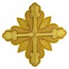 Picture of Embroidered Cross Ramino Motif with paillettes Gold embroidery H. cm 15 (5,9 inch) Metallic thread and Viscose Gold Silver Red/Crimson for Chasubles and liturgical Vestments