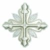 Picture of Embroidered Cross Ramino Motif with paillettes Gold embroidery H. cm 15 (5,9 inch) Metallic thread and Viscose Gold Silver Red/Crimson for Chasubles and liturgical Vestments