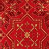 Picture of Byzantine Lampas (Lampasso) geometric H. cm 160 (63 inch) Polyester Acetate Fabric Red Yellow Gold Violet Green Flag White for liturgical Vestments