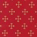 Immagine di Broderie Ricamo Crocette H. cm 160 (63 inch) Acetato Poliestere Rosso Verde Giallo Oro Viola Bianco Tessuto per Paramenti liturgici