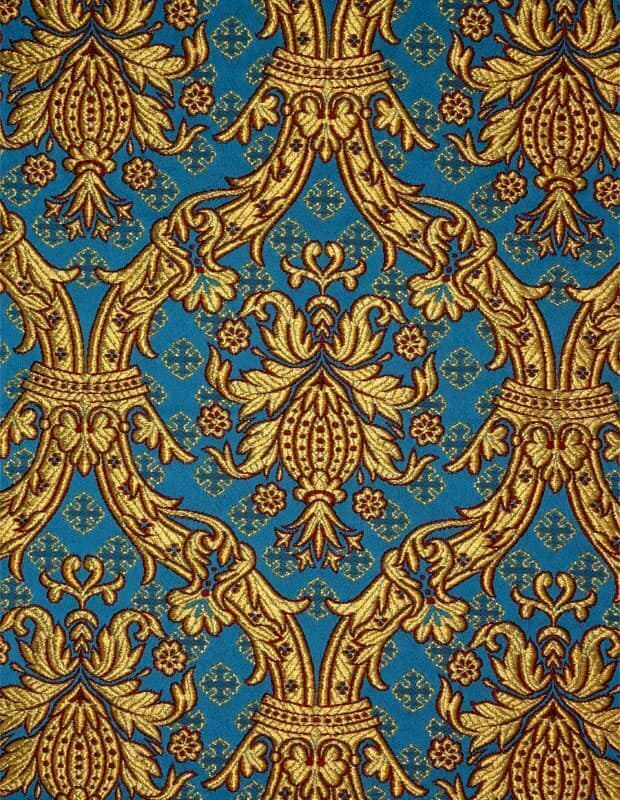 Royal Brocade Gold H. cm 160 (63 inch) Polyester Acetate Fabric Red ...