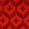 Picture of Damask Cross Olive Wheat H. cm 160 (63 inch) Acetate Fabric Red Celestial Olive Green Violet for liturgical Vestments