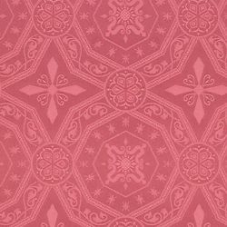 Imagen de Damasco Cruz Estrella H. cm 160 (63 inch) Tejido Acetato Marfil Blanco Rosa para Vestiduras litúrgicas