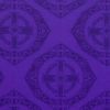 Picture of Damask Octagon H. cm 160 (63 inch) Acetate Fabric Red Olive Green Violet Ivory for liturgical Vestments