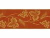 Picture of Galloon Golden Thread Eears of Corn and Grapes H. cm 9 (3,5 inch) Polyester and Acetate Fabric Red Avana Trim Orphrey Banding for liturgical Vestments