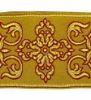 Immagine di Gallone Filo oro Croce Ortodossa cornice H. cm 9 (3,5 inch) Poliestere Acetato Giallo Zecchino Bianco/Giallo Rosso/Cremisi Bianco/Oro Bianco/Rosa/Oro Antico Tessuto per Paramenti liturgici