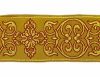 Immagine di Gallone Filo oro Croce Ortodossa cornice H. cm 9 (3,5 inch) Poliestere Acetato Giallo Zecchino Bianco/Giallo Rosso/Cremisi Bianco/Oro Bianco/Rosa/Oro Antico Tessuto per Paramenti liturgici