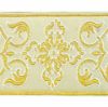 Immagine di Gallone Filo oro Croce Ortodossa cornice H. cm 9 (3,5 inch) Poliestere Acetato Giallo Zecchino Bianco/Giallo Rosso/Cremisi Bianco/Oro Bianco/Rosa/Oro Antico Tessuto per Paramenti liturgici