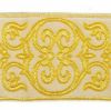 Immagine di Gallone Filo oro Croce Ortodossa cornice H. cm 9 (3,5 inch) Poliestere Acetato Giallo Zecchino Bianco/Giallo Rosso/Cremisi Bianco/Oro Bianco/Rosa/Oro Antico Tessuto per Paramenti liturgici