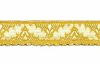 Picture of Galloon Golden Thread H. cm 1,5 (0,6 inch) Cotton blend Fabric Yellow Trim Orphrey Banding for liturgical Vestments 