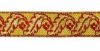 Picture of Galloon Gold Oak H. cm 2 (0,8 inch) Metallic thread Fabric high content of Gold Bordeaux Olive Green Violet Green Flag White Trim Orphrey Banding for liturgical Vestments 