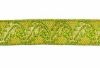 Picture of Galloon Gold Oak H. cm 2 (0,8 inch) Metallic thread Fabric high content of Gold Bordeaux Olive Green Violet Green Flag White Trim Orphrey Banding for liturgical Vestments 