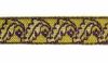 Picture of Galloon Gold Oak H. cm 2 (0,8 inch) Metallic thread Fabric high content of Gold Bordeaux Olive Green Violet Green Flag White Trim Orphrey Banding for liturgical Vestments 