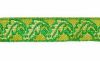 Picture of Galloon Gold Oak H. cm 2 (0,8 inch) Metallic thread Fabric high content of Gold Bordeaux Olive Green Violet Green Flag White Trim Orphrey Banding for liturgical Vestments 