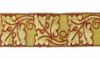 Picture of Galloon Gold Oak H. cm 4 (1,6 inch) Metallic thread Fabric high content of Gold Bordeaux Olive Green Violet Green Flag White Trim Orphrey Banding for liturgical Vestments 