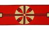 Picture of Galloon Cross H. cm 8 (3,1 inch) Viscose and Polyester Fabric Red Celestial Olive Green Violet Yellow Green Flag Ivory Bordeaux Trim Orphrey Banding for liturgical Vestments 