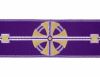 Picture of Galloon Cross H. cm 8 (3,1 inch) Viscose and Polyester Fabric Red Celestial Olive Green Violet Yellow Green Flag Ivory Bordeaux Trim Orphrey Banding for liturgical Vestments 