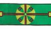 Picture of Galloon Cross H. cm 8 (3,1 inch) Viscose and Polyester Fabric Red Celestial Olive Green Violet Yellow Green Flag Ivory Bordeaux Trim Orphrey Banding for liturgical Vestments 