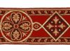 Picture of Byzantine Galloon H. cm 8 (3,1 inch) Viscose and Polyester Fabric Red Celestial Olive Green Brown Violet Yellow Green Flag Trim Orphrey Banding for liturgical Vestments 