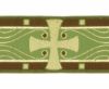 Picture of Galloon Cross H. cm 8 (3,1 inch) Viscose and Polyester Fabric Red Celestial Olive Green Violet Yellow White Yellow Trim Orphrey Banding for liturgical Vestments 