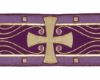 Picture of Galloon Cross H. cm 8 (3,1 inch) Viscose and Polyester Fabric Red Celestial Olive Green Violet Yellow White Yellow Trim Orphrey Banding for liturgical Vestments 