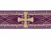 Picture of Galloon Cross H. cm 8 (3,1 inch) Viscose and Polyester Fabric Red Celestial Olive Green Violet Yellow White Yellow Trim Orphrey Banding for liturgical Vestments 