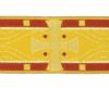 Picture of Galloon Cross H. cm 8 (3,1 inch) Viscose and Polyester Fabric Red Celestial Olive Green Violet Yellow White Yellow Trim Orphrey Banding for liturgical Vestments 