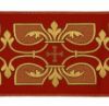 Picture of Orphrey Banding Fabric Cross H. cm 18 (7,1 inch) Polyester Acetate Red Celestial Olive Green Violet White White Pink Antique Gold Ivory Bordeaux for liturgical Vestments 