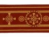 Immagine di Stolone Filo oro Palmette H. cm 18 (7,1 inch) Poliestere Acetato Rosso Celeste Verde Viola Giallo Zecchino Bianco Avorio/Bordeaux Tessuto per Paramenti liturgici