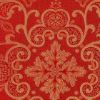 Picture of Filigree Sable Damask Capital H. cm 160 (63 inch) Acetate Viscose Fabric Red Olive Green Violet Ivory for liturgical Vestments