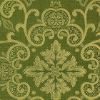 Picture of Filigree Sable Damask Capital H. cm 160 (63 inch) Acetate Viscose Fabric Red Olive Green Violet Ivory for liturgical Vestments