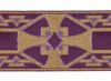 Immagine di Gallone Filo oro Croce ottagono H. cm 9 (3,5 inch) Poliestere Acetato Rosso Celeste Verde Viola Giallo Zecchino Bianco/Avana Bianco/Rosa/Oro Antico Tessuto per Paramenti liturgici