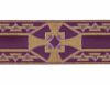 Immagine di Gallone Filo oro Croce ottagono H. cm 9 (3,5 inch) Poliestere Acetato Rosso Celeste Verde Viola Giallo Zecchino Bianco/Avana Bianco/Rosa/Oro Antico Tessuto per Paramenti liturgici