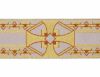 Immagine di Gallone Filo oro Croce ottagono H. cm 9 (3,5 inch) Poliestere Acetato Rosso Celeste Verde Viola Giallo Zecchino Bianco/Avana Bianco/Rosa/Oro Antico Tessuto per Paramenti liturgici