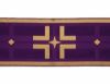 Immagine di Stolone Filo oro Croce Stella H. cm 18 (7,1 inch) Poliestere Acetato Rosso Celeste Verde Avana Viola Bianco Rosa Tessuto per Paramenti liturgici