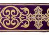 Immagine di Stolone Filo oro Croce Ortodossa cornice H. cm 18 (7,1 inch) Poliestere Acetato Rosso Celeste Verde Viola Giallo Zecchino Bianco Avorio/Bordeaux Tessuto per Paramenti liturgici