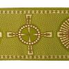 Picture of Orphrey Banding Fabric Gold Cross H. cm 18 (7,1 inch) Lurex Red Celestial Olive Green Violet White for liturgical Vestments 