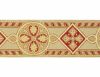 Picture of Byzantine Galloon H. cm 8 (3,1 inch) Viscose and Polyester Fabric Black Red White Yellow Light blue Brown Rosewood Black Dark Green Black Brown Ivory Bordeaux Green Oasis Trim Orphrey Banding for liturgical Vestments 