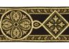 Picture of Byzantine Galloon H. cm 8 (3,1 inch) Viscose and Polyester Fabric Black Red White Yellow Light blue Brown Rosewood Black Dark Green Black Brown Ivory Bordeaux Green Oasis Trim Orphrey Banding for liturgical Vestments 