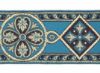 Picture of Byzantine Galloon H. cm 8 (3,1 inch) Viscose and Polyester Fabric Black Red White Yellow Light blue Brown Rosewood Black Dark Green Black Brown Ivory Bordeaux Green Oasis Trim Orphrey Banding for liturgical Vestments 