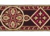 Picture of Byzantine Galloon H. cm 8 (3,1 inch) Viscose and Polyester Fabric Black Red White Yellow Light blue Brown Rosewood Black Dark Green Black Brown Ivory Bordeaux Green Oasis Trim Orphrey Banding for liturgical Vestments 