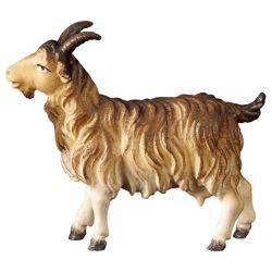 Picture of Goat cm 8 (3,1 inch) Hand Painted Shepherd Nativity Scene classic Val Gardena wooden Statue peasant style