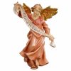 Immagine di Angelo Gloria cm 12 (4,7 inch) Presepe Pastore Dipinto a Mano Statua artigianale in legno Val Gardena stile contadino classico 